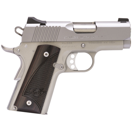 Stainless Ultra Carry II 9mm, 3", SS Pistol, Fiber Optic Front, Low...-img-0